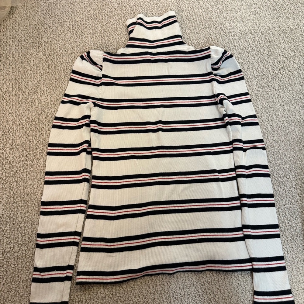 Veronica Beard Striped Turtleneck Sweater